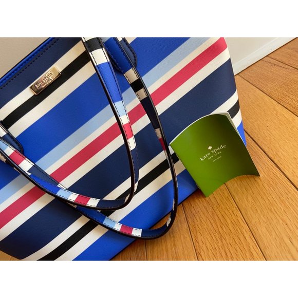 Kate Spade Laurel Way Nautical Summer Striped Tote Used once - Picture 11 of 13